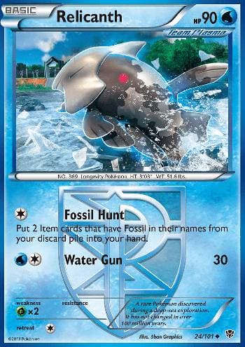 Carta Relicanth (24/101) do set Explosão de Plasma — Pokémon TCG | Bynx