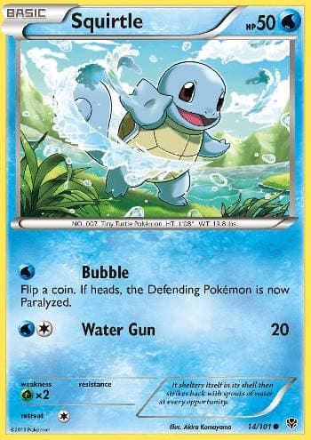 Carta Squirtle (14/101) do set Explosão de Plasma — Pokémon TCG | Bynx