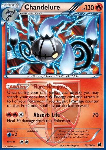 Carta Chandelure (16/116) do set Congelamento de Plasma — Pokémon TCG | Bynx