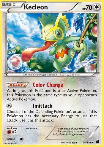 Carta Kecleon (94/116) do set Congelamento de Plasma — Pokémon TCG | Bynx