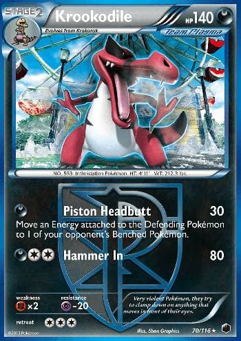 Carta Krookodile (70/116) do set Congelamento de Plasma — Pokémon TCG | Bynx