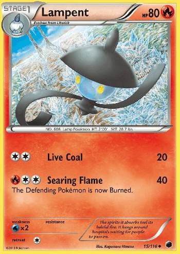 Carta Lampent (15/116) do set Congelamento de Plasma — Pokémon TCG | Bynx