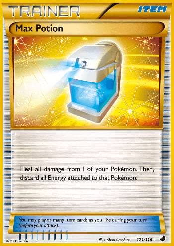 Carta Max Potion (121/116) do set Congelamento de Plasma — Pokémon TCG | Bynx