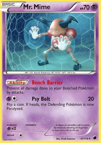 Carta Mr. Mime (47/116) do set Congelamento de Plasma — Pokémon TCG | Bynx