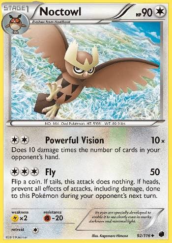 Carta Noctowl (92/116) do set Congelamento de Plasma — Pokémon TCG | Bynx