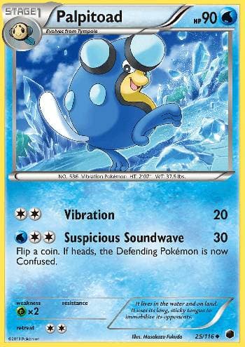 Carta Palpitoad (25/116) do set Congelamento de Plasma — Pokémon TCG | Bynx
