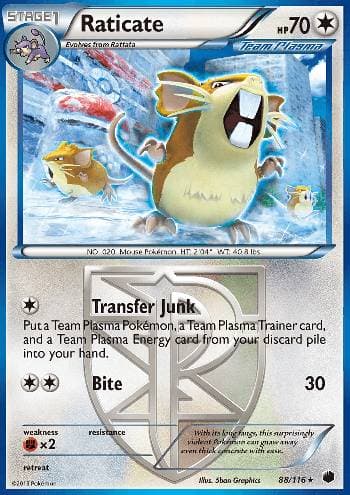 Carta Raticate (88/116) do set Congelamento de Plasma — Pokémon TCG | Bynx