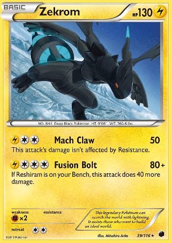 Carta Zekrom (39/116) do set Congelamento de Plasma — Pokémon TCG | Bynx