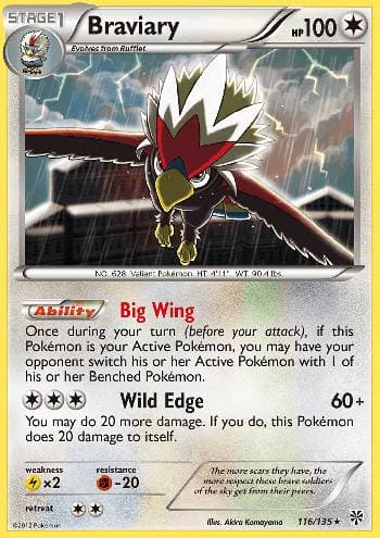 Carta Braviary (116/135) do set Tempestade de Plasma — Pokémon TCG | Bynx