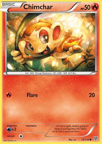Carta Chimchar (15/135) do set Tempestade de Plasma — Pokémon TCG | Bynx