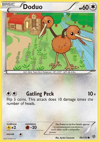Carta Doduo (99/135) do set Tempestade de Plasma — Pokémon TCG | Bynx