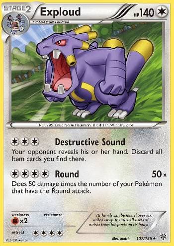 Carta Exploud (107/135) do set Tempestade de Plasma — Pokémon TCG | Bynx
