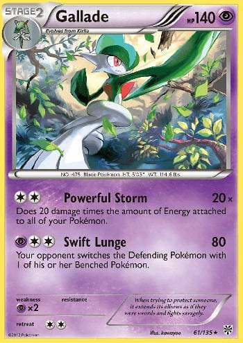 Carta Gallade (61/135) do set Tempestade de Plasma — Pokémon TCG | Bynx