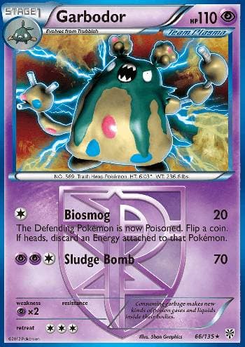 Carta Garbodor (66/135) do set Tempestade de Plasma — Pokémon TCG | Bynx