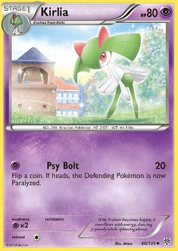 Carta Kirlia (60/135) do set Tempestade de Plasma — Pokémon TCG | Bynx
