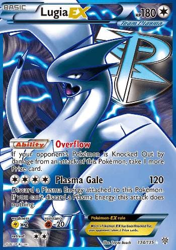 Carta Lugia-EX (134/135) do set Tempestade de Plasma — Pokémon TCG | Bynx