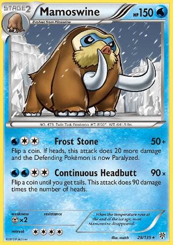Carta Mamoswine (28/135) do set Tempestade de Plasma — Pokémon TCG | Bynx