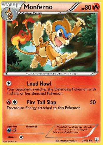 Carta Monferno (16/135) do set Tempestade de Plasma — Pokémon TCG | Bynx