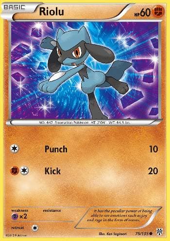 Carta Riolu (75/135) do set Tempestade de Plasma — Pokémon TCG | Bynx