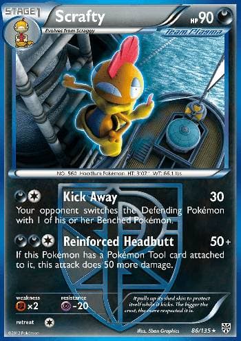 Carta Scrafty (86/135) do set Tempestade de Plasma — Pokémon TCG | Bynx