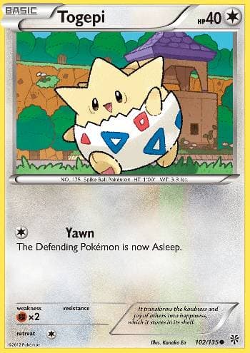 Carta Togepi (102/135) do set Tempestade de Plasma — Pokémon TCG | Bynx