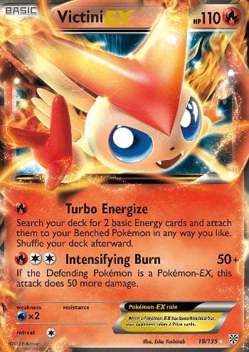 Carta Victini-EX (18/135) do set Tempestade de Plasma — Pokémon TCG | Bynx