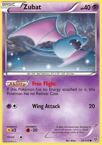 Carta Zubat (53/135) do set Tempestade de Plasma — Pokémon TCG | Bynx
