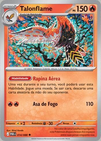 Carta Talonflame (014/88) do set Liga BR — POR — Pokémon TCG | Bynx