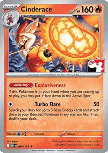 Carta Cinderace (028b/90) do set Liga BR — PPP8 — Pokémon TCG | Bynx