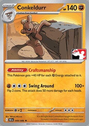 Carta Conkeldurr (049/90) do set Liga BR — PPP8 — Pokémon TCG | Bynx