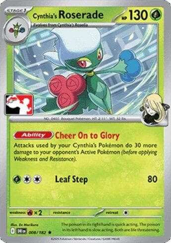 Carta Cynthia's Roserade (008b/90) do set Liga BR — PPP8 — Pokémon TCG | Bynx