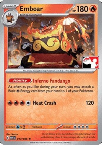 Carta Emboar (013/90) do set Liga BR — PPP8 — Pokémon TCG | Bynx