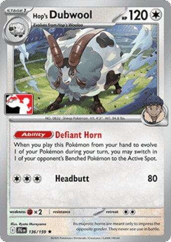 Carta Hop's Dubwool (136/90) do set Liga BR — PPP8 — Pokémon TCG | Bynx