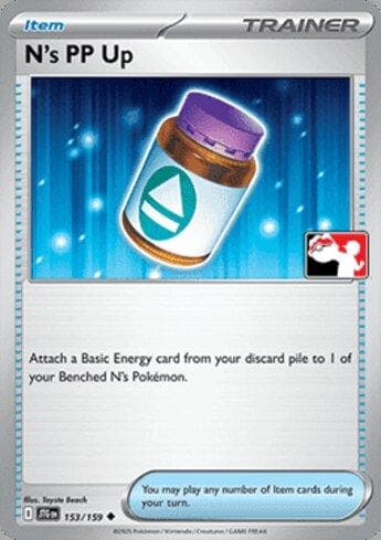 Carta N's PP Up (153/90) do set Liga BR — PPP8 — Pokémon TCG | Bynx