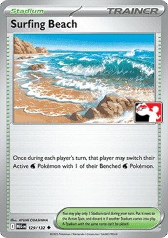 Carta Surfing Beach (129b/90) do set Liga BR — PPP8 — Pokémon TCG | Bynx
