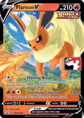 Carta Flareon-V (SWSH149/170) do set Play! Pokémon Prize Pack Series One — Pokémon TCG | Bynx