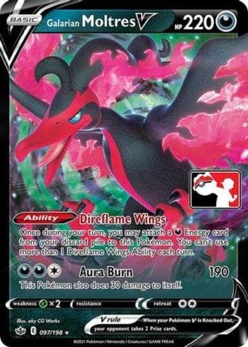 Carta Galarian Moltres-V (097a/170) do set Play! Pokémon Prize Pack Series One — Pokémon TCG | Bynx