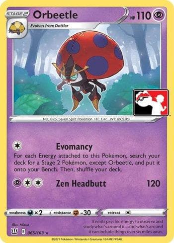 Carta Orbeetle (065b/170) do set Play! Pokémon Prize Pack Series One — Pokémon TCG | Bynx