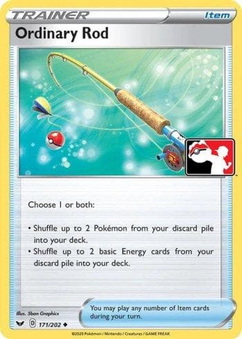 Carta Ordinary Rod (171b/170) do set Play! Pokémon Prize Pack Series One — Pokémon TCG | Bynx