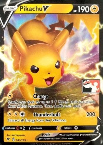 Carta Pikachu-V (043b/170) do set Play! Pokémon Prize Pack Series One — Pokémon TCG | Bynx