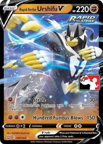 Carta Rapid Strike Urshifu-V (087b/170) do set Play! Pokémon Prize Pack Series One — Pokémon TCG | Bynx