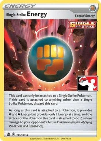 Carta Single Strike Energy (141a/170) do set Play! Pokémon Prize Pack Series One — Pokémon TCG | Bynx