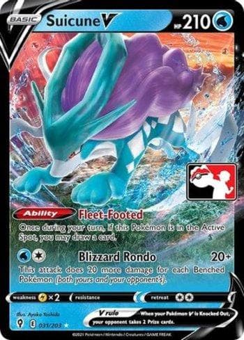 Carta Suicune-V (031/170) do set Play! Pokémon Prize Pack Series One — Pokémon TCG | Bynx
