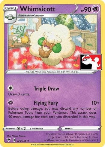 Carta Whimsicott (076b/170) do set Play! Pokémon Prize Pack Series One — Pokémon TCG | Bynx