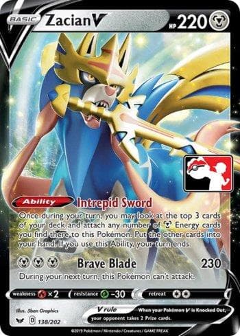 Carta Zacian-V (138b/170) do set Play! Pokémon Prize Pack Series One — Pokémon TCG | Bynx