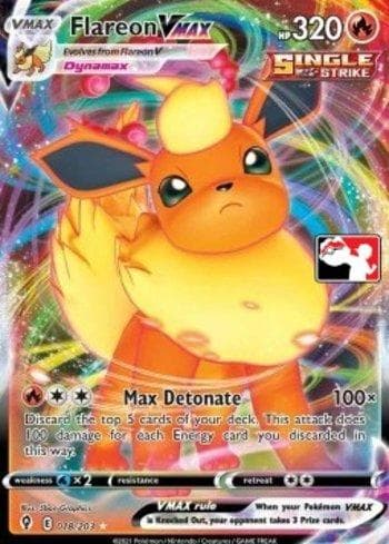 Carta Flareon-VMAX (018a/154) do set Play! Pokémon Prize Pack Series Two — Pokémon TCG | Bynx