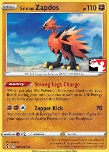 Galarian Zapdos (082/154) — Play! Pokémon Prize Pack Series Two
