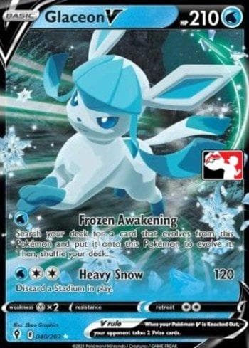 Carta Glaceon-V (040a/154) do set Play! Pokémon Prize Pack Series Two — Pokémon TCG | Bynx