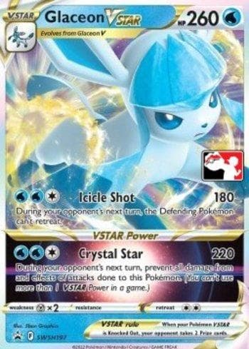 Carta Glaceon-VSTAR (SWSH197/154) do set Play! Pokémon Prize Pack Series Two — Pokémon TCG | Bynx