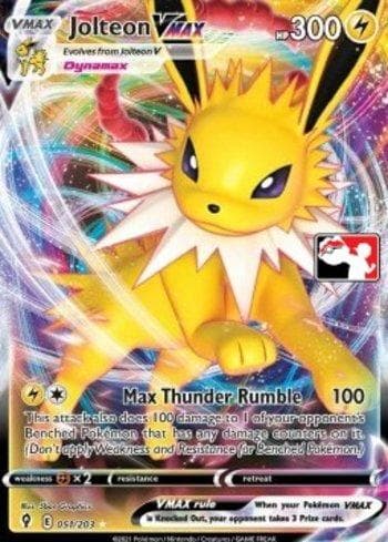Carta Jolteon-VMAX (051/154) do set Play! Pokémon Prize Pack Series Two — Pokémon TCG | Bynx